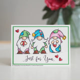 Creative Expressions, Woodware Clear Stamps, 8"x2.6", Three Gnomes
