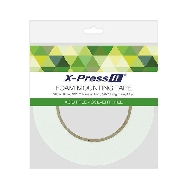 X-Press It, Double Sided Foam Tape, 18mm, 3/4" x 4.4yd