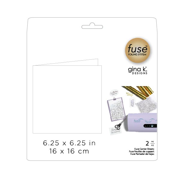 Gina K. Designs, Fuse Foiling System Carrier Sheets, 2 pack