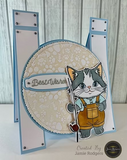 Jamie Rodgers Crafts, 8" x 8" Stencil, Feline Paws & Bones