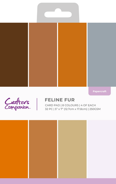 Crafter's Companion, Halloween Pets Collection, 5" x 7" Card Pad, Feline Fur