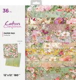 Crafter's Companion, 12"x12" Double-Sided Paper Pad, Floribunda (36/pkg)