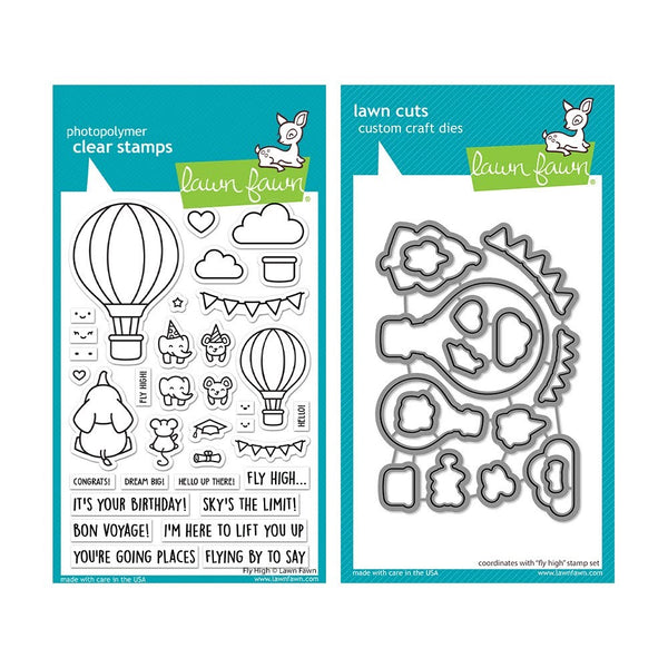 Lawn Fawn Clear Stamps & Dies Combo, Fly High (LF3069 & LF3070)