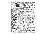 Heartfelt Creations, Heartfelt Love Collection, Cling Stamp Set, Forever Love Background