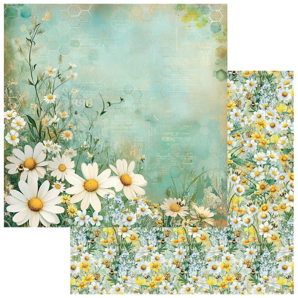 49 And Market, Botanical Buzz, Double-Sided Cardstock 12"X12", Fragrant (DBV-32314)