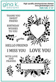 Gina K. Designs, 6" x 8" Clear Stamps, Frame Flora