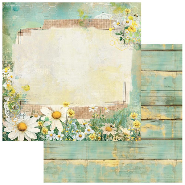 49 And Market, Botanical Buzz, Double-Sided Cardstock 12"X12", Fresh (DBV-32277)