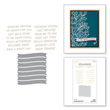 Spellbinders Glimmer Plate & Die Set, Curved Everyday Sentiments (GLP-434)