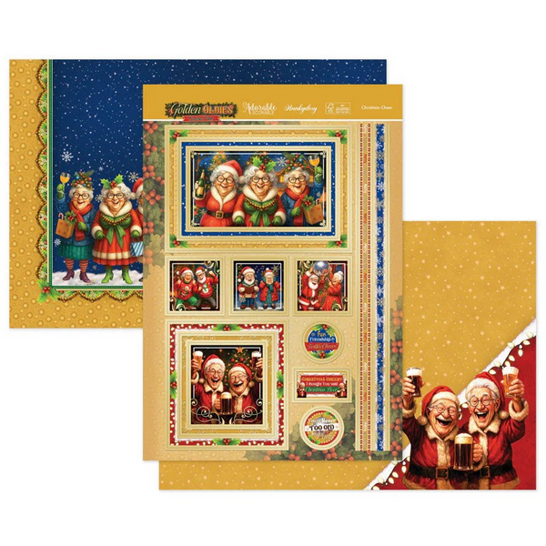 Hunkydory Crafts, Golden Oldies Festive Fun, Christmas Cheer Luxury Topper Set (GOFF902)