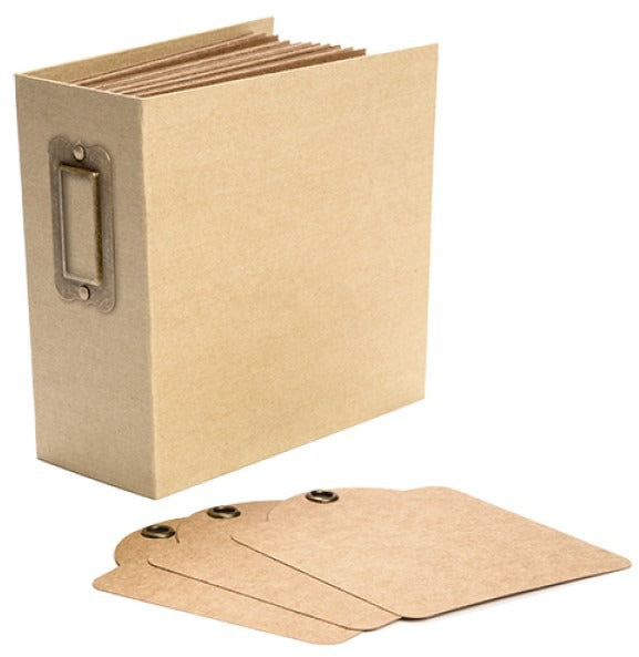 Graphic 45, Staples Tag & Pocket Album 5.5"X5.5", Kraft