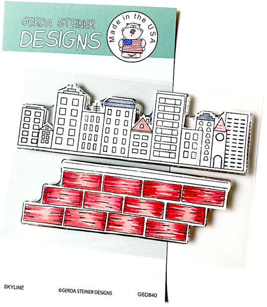 Gerda Steiner Designs, 4"x6" Clear Stamp Set, Skyline