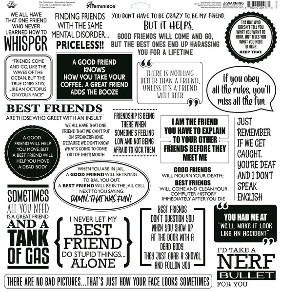 Reminisce, 12X12 Sticker Sheet, The Guys