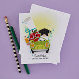 Spellbinders Clear Stamp Set, From the Gnome Drive Collection, Gnome Drive Sentiments (STP-215)