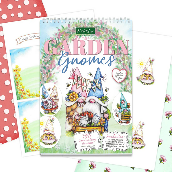 Katy Sue, Garden Gnomes, Paper Craft Pad