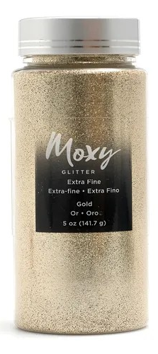 American Craft, Moxy Extra Fine Glitter, 5oz Bottle, Gold