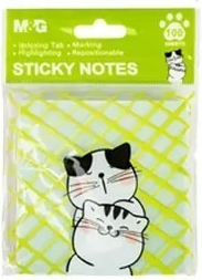 So Many Cats Sticky Notes, 3" x 3", Green