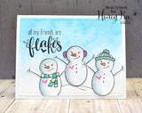 Honey Bee Stamps, 4"X6" Clear Stamp, Flakey Sentiments