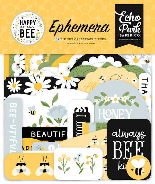 Echo Park Cardstock Ephemera, Icons, Happy As Can Bee