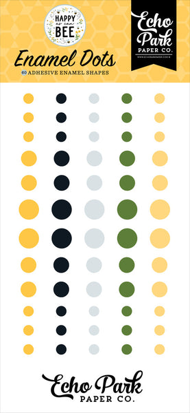 Echo Park Adhesive Enamel Dots, Happy As Can Bee