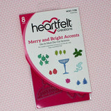 Heartfelt Creations, Merry and Bright Collection, Cling Stamps & Dies Set Combo, Merry and Bright Accents