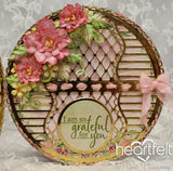 Heartfelt Creations, 6"x6" Cut & Emboss Dies, Rounded Lattice Window (HCD1-7274)