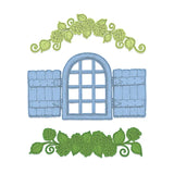 Heartfelt Creations, Cottage Garden Collection, Cling Rubber Stamp Set & Dies Set Combo, Cottage Window & Hydrangea