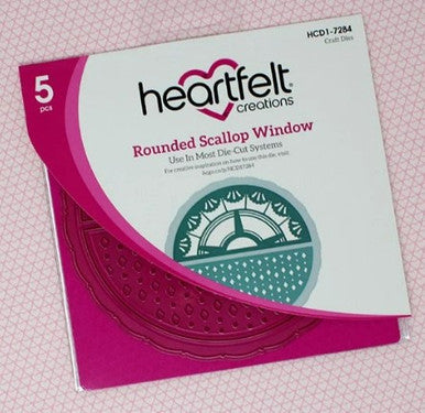 Heartfelt Creations, 6"x6" Cut & Emboss Dies, Rounded Scallop Window (HCD1-7284)