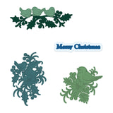 Heartfelt Creations, Festive Christmas Collection, Cling Rubber Stamps & Dies Combo, Christmas Holly Accents