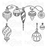 Heartfelt Creations, Holiday Ornament Collection, Cling Rubber Stamps & Dies Combo, Sparkling Holiday Ornaments