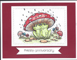 Heartfelt Creations, Winking Frog Collection, Cling Stamps, Flirting Frogs