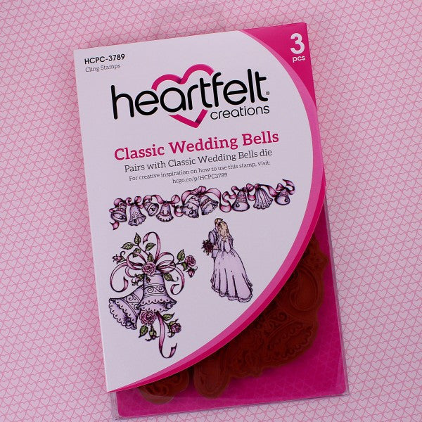 Heartfelt Creations, Classic Wedding Bells Cling Stamp Set - Scrapbooking Fairies