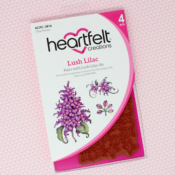Heartfelt Creations Cling Rubber Stamp Set, Lush Lilac