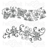 Heartfelt Creations, Butterfly Dreams Collection, Stamps & Dies Combo, Butterfly Dreams Border