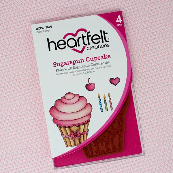 Heartfelt Creations, Sugarspun Collection, Cling Stamps & Dies Set Combo, Sugarspun Cupcake