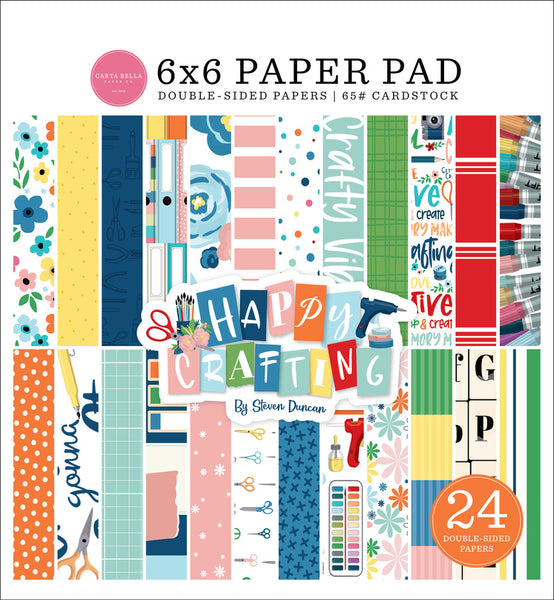 Carta Bella Double-Sided Paper Pad 6"X6" 24/Pkg, Happy Crafting