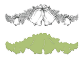 Heartfelt Creations, Celebrate the Season Collection, Stamp & Die Combo, Garland of Bells
