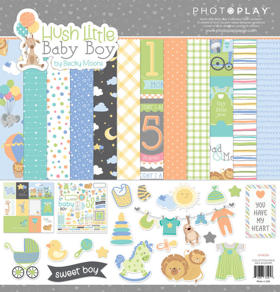 PhotoPlay Collection Pack 12"X12", Hush Little Baby Boy