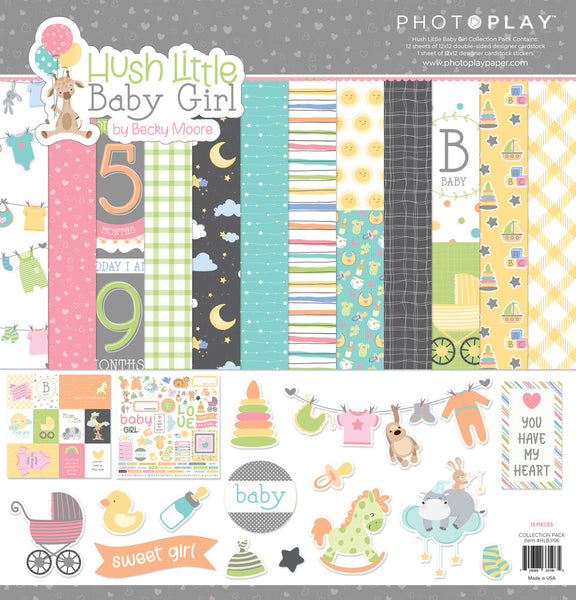 PhotoPlay Collection Pack 12"X12", Hush Little Baby Girl