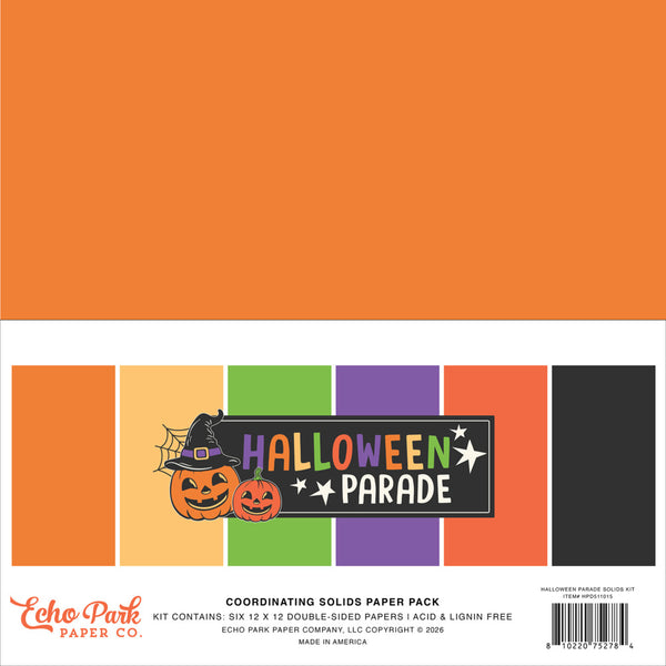 Echo Park Solids Kit 12"X12", Halloween Parade (HPD511015)