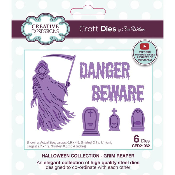 Creative Expressions,  Craft Dies By Sue Wilson, Halloween Grim Reaper