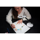 Daylight Halo Go 2, Portable & Rechargeable Magnifying Lamp, White