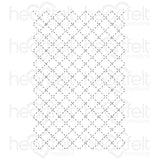 Heartfelt Creations, Patchwork Daisy Collection, Cling Stamps Set, Hand-Stitched Background