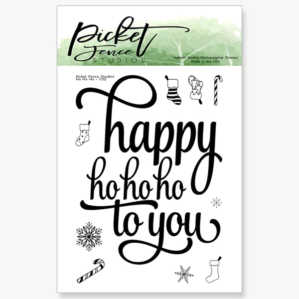 Picket Fence Studios 3"X4" Clear Stamp Set, Ho Ho Ho