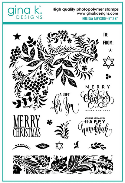 Gina K. Designs, Clear Stamps, Holiday Tapestry