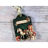 Stamperia, Polyester Fabric 12"X12" 4/Pkg, Gear Up For Christmas
