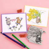 Spellbinders, House Mouse Cling Rubber Stamp, Bouquet for You