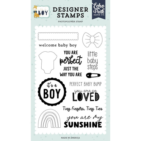 Echo Park Clear Stamps, It's A Boy Collection, Little Baby Steps