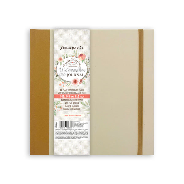 Stamperia, Create Happiness Mixed Media Journal, 14.8cmx14.8cm - Watercolor Pages (250gsm) (JCH06)