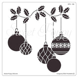 Sweet Poppy Stencil, Jingle Baubles (SP6-158)
