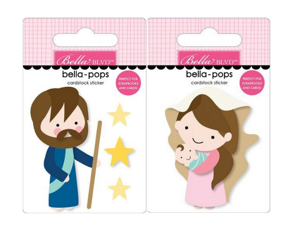 Bella Blvd, Bella-pops 3D Cardstock Stickers, Joseph & Mary